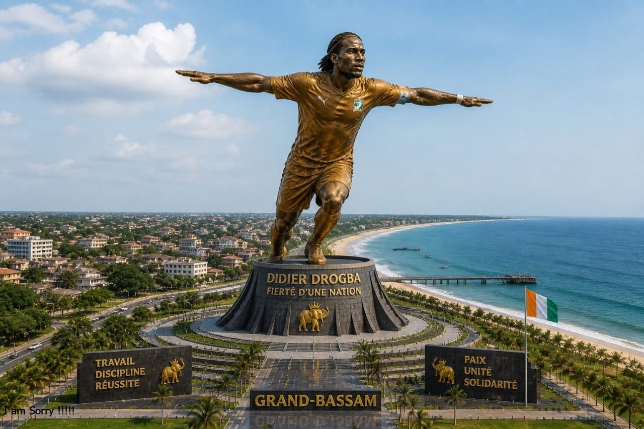 Monument hommage à Didier Drogba, Grand-Bassam — Côte d'Ivoire